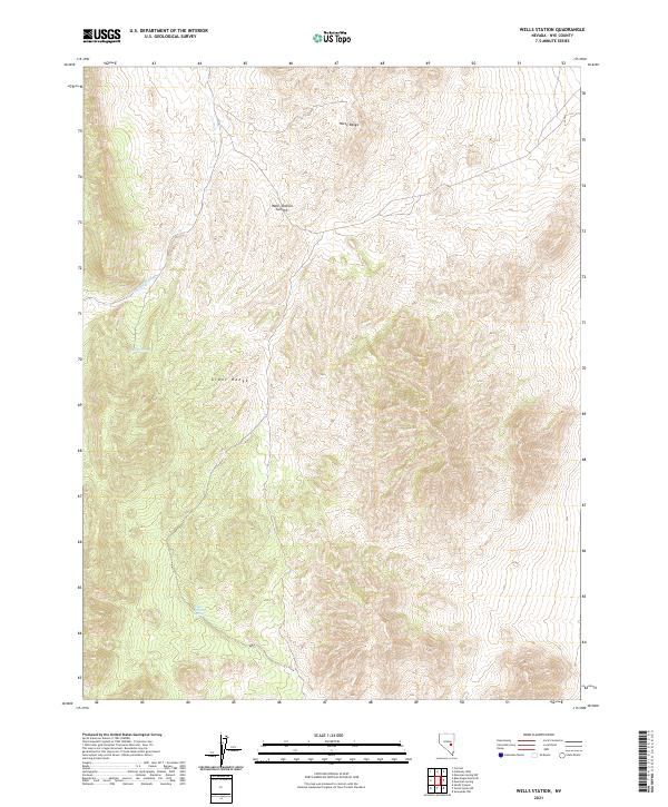 Wells Station 2021 topographic map thumbnail