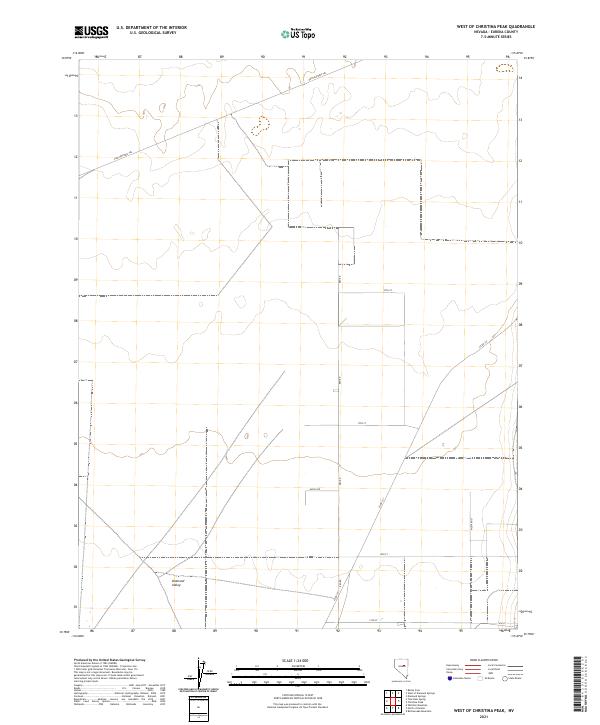 West of Christina Peak topographic map thumbnail