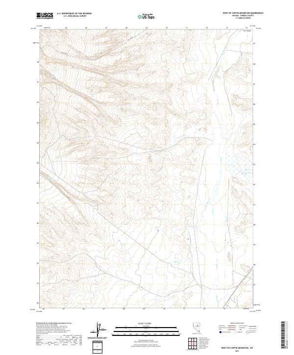 West of Coffin Mountain topographic map thumbnail