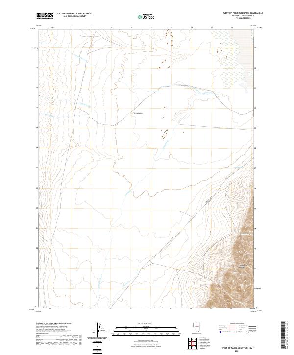 West of Fagin Mountain topographic map thumbnail