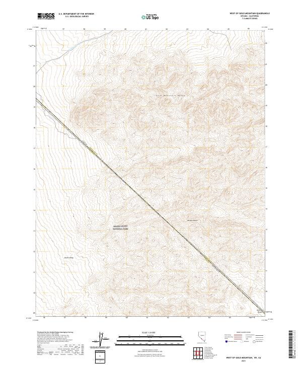 West of Gold Mountain topographic map thumbnail