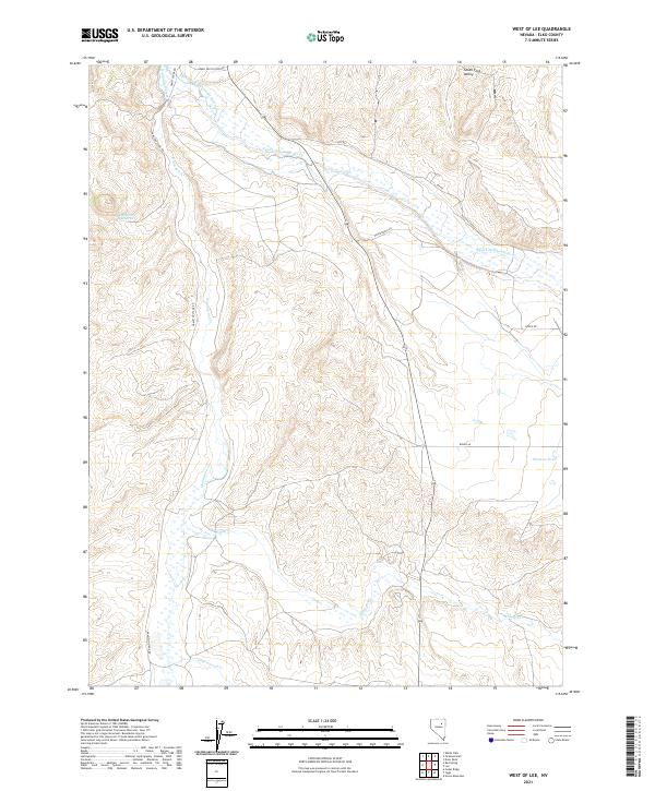 West of Lee topographic map thumbnail