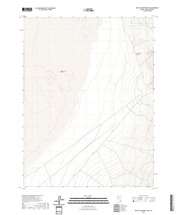 West of McKinney Pass topographic map thumbnail