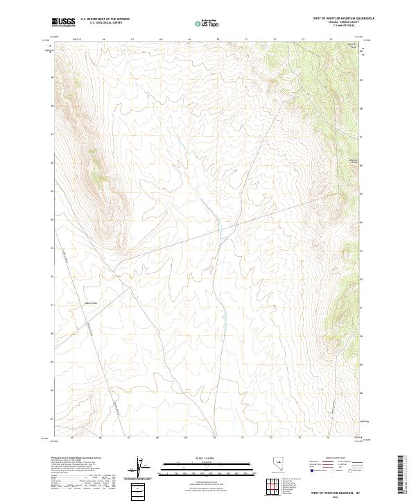 West of Whistler Mountain topographic map thumbnail