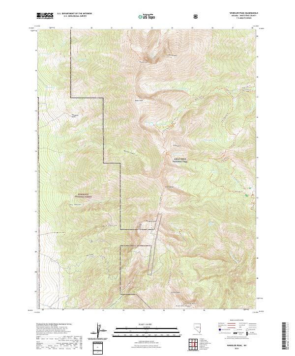 Wheeler Peak topographic map thumbnail