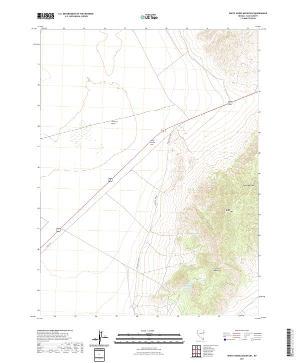 White Horse Mountain topographic map thumbnail