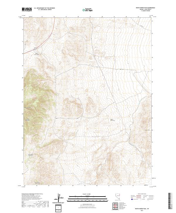 White Horse Pass topographic map thumbnail