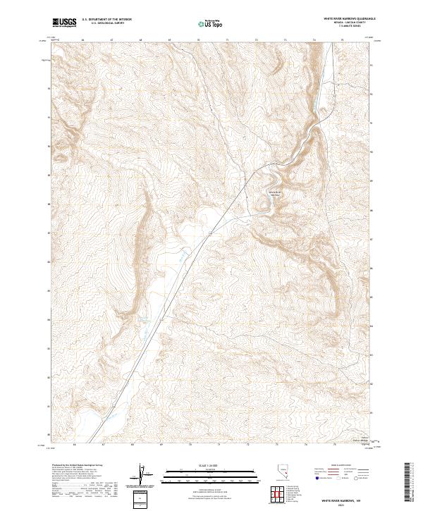 White River Narrows 2021 topographic map thumbnail