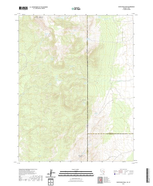 White Rock Peak topographic map thumbnail