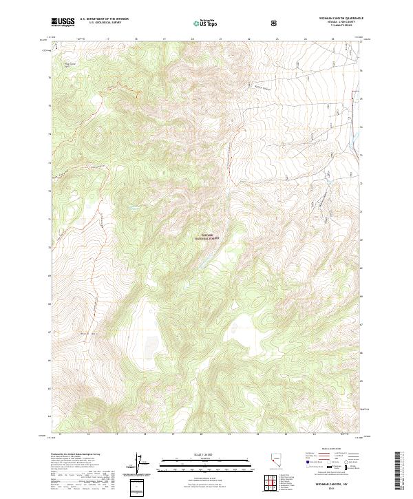 Wichman Canyon topographic map thumbnail