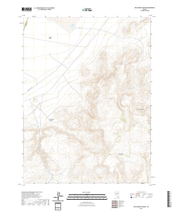Wild Range Canyon 2021 topographic map thumbnail