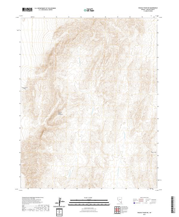 Wildcat Wash NE 2021 topographic map thumbnail