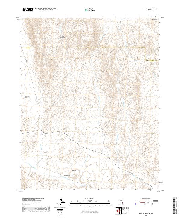Wildcat Wash SE 2021 topographic map thumbnail