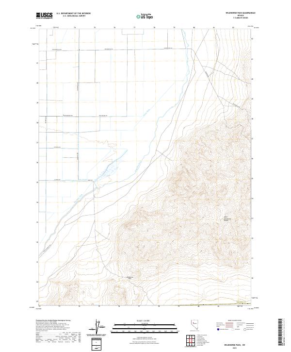 Wildhorse Pass topographic map thumbnail