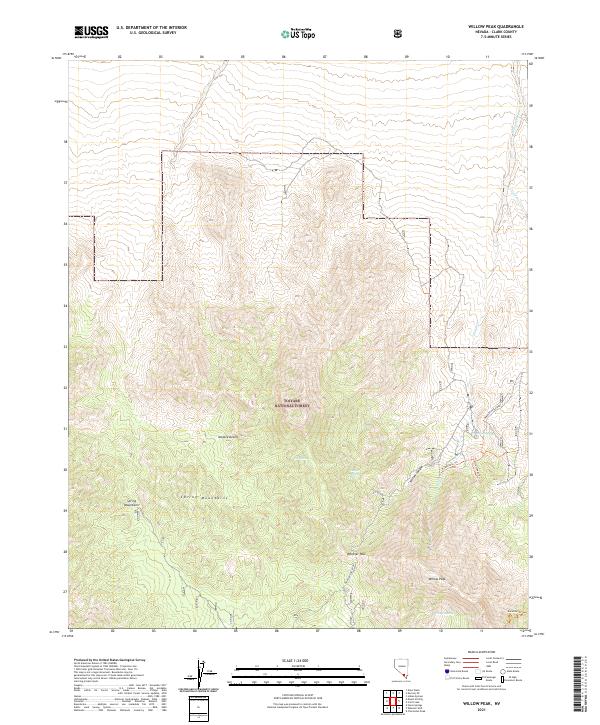 Willow Peak 2021 topographic map thumbnail