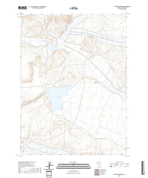 Wilson Reservoir 2021 topographic map thumbnail