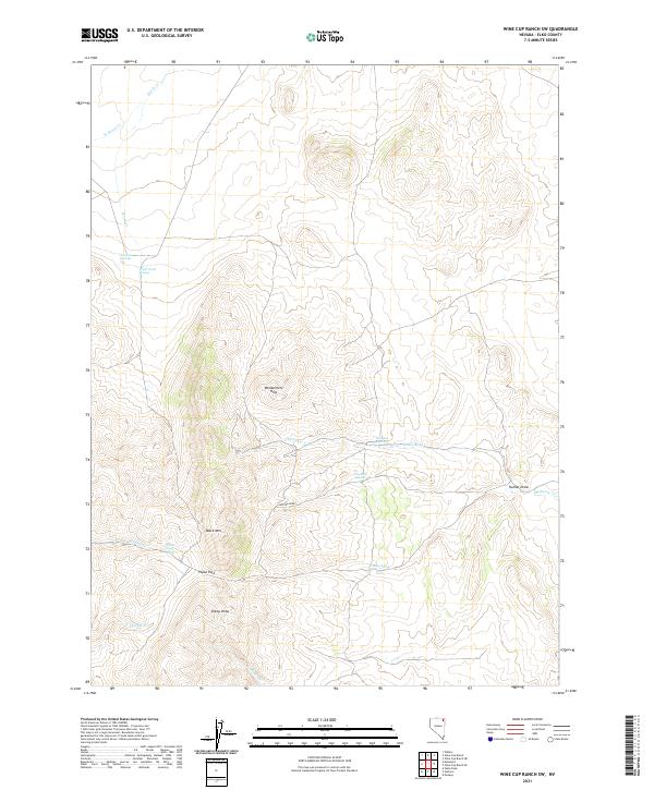Wine Cup Ranch SW topographic map thumbnail