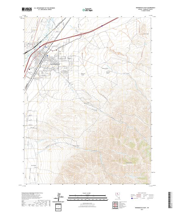 Winnemucca East topographic map thumbnail