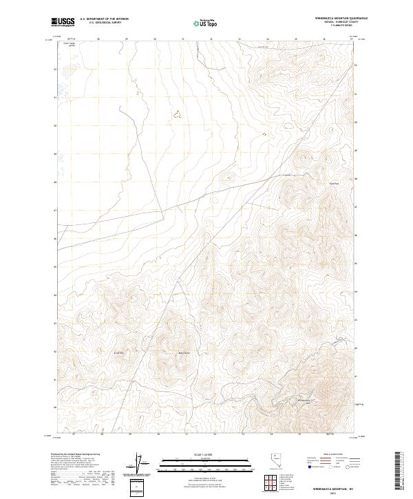 Winnemucca Mountain topographic map thumbnail