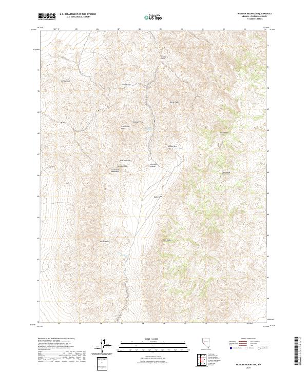 Wonder Mountain topographic map thumbnail
