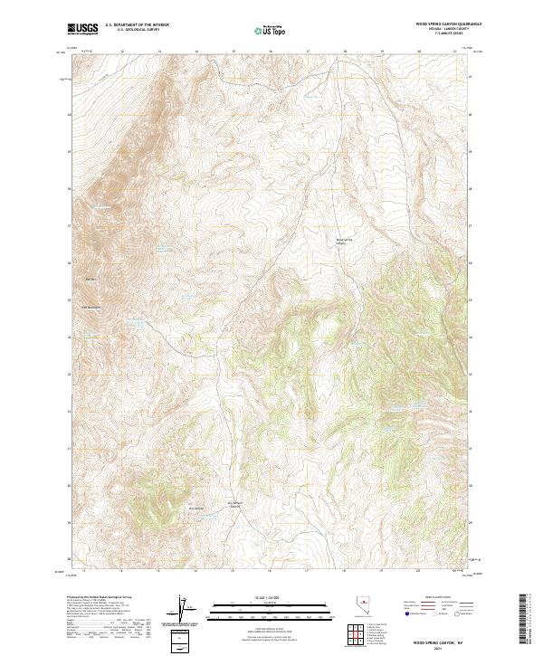 Wood Spring Canyon topographic map thumbnail
