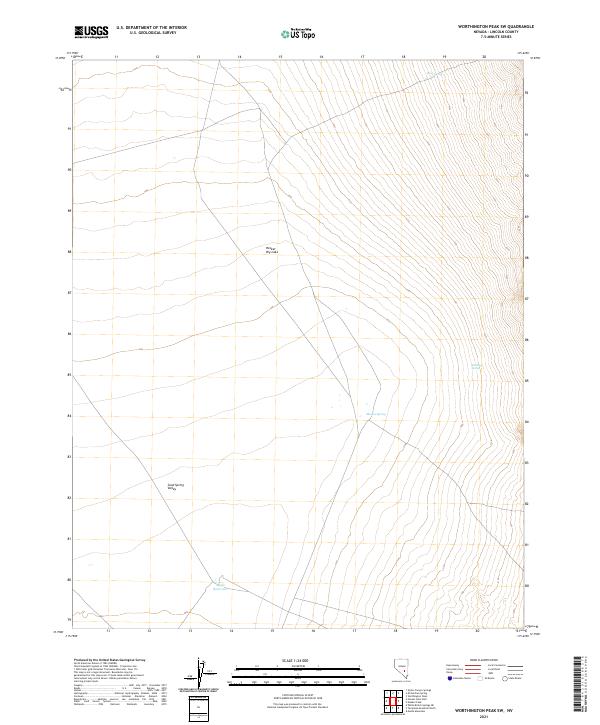 Worthington Peak SW topographic map thumbnail