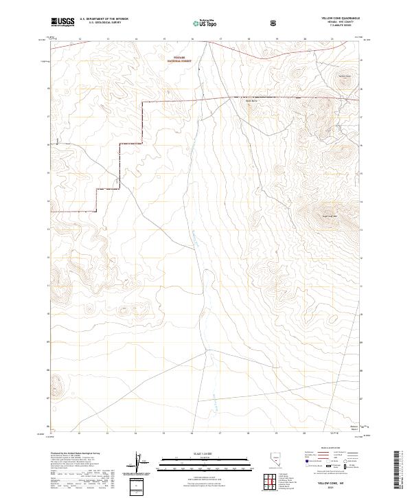 Yellow Cone 2021 topographic map thumbnail