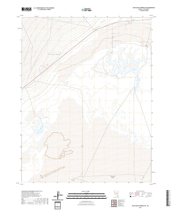 Blue Eagle Springs SW topographic map thumbnail