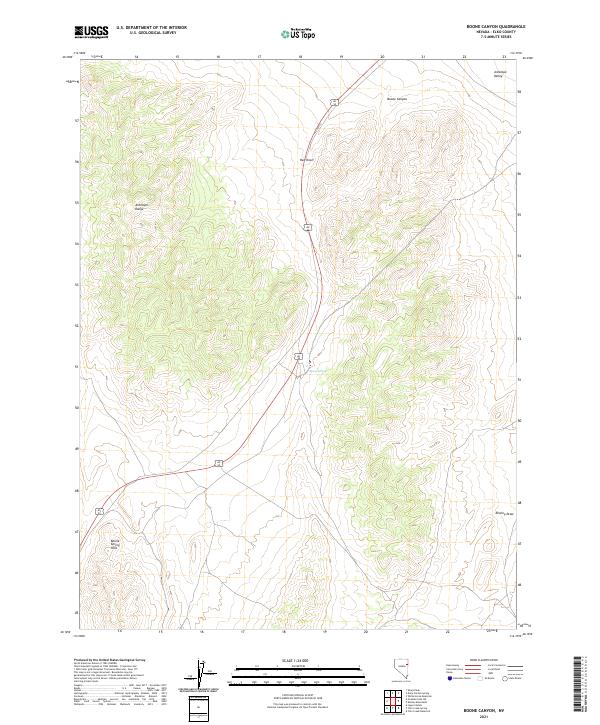 Boone Canyon topographic map thumbnail