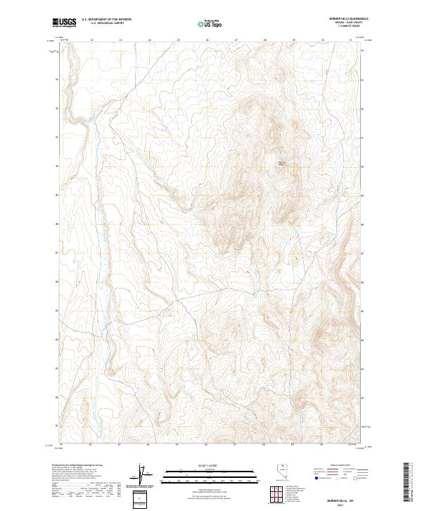 Burner Hills topographic map thumbnail