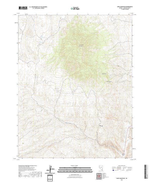 Chief Mountain topographic map thumbnail