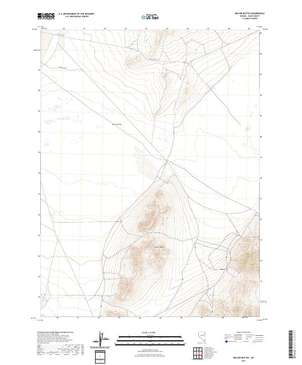 Delcer Buttes topographic map thumbnail