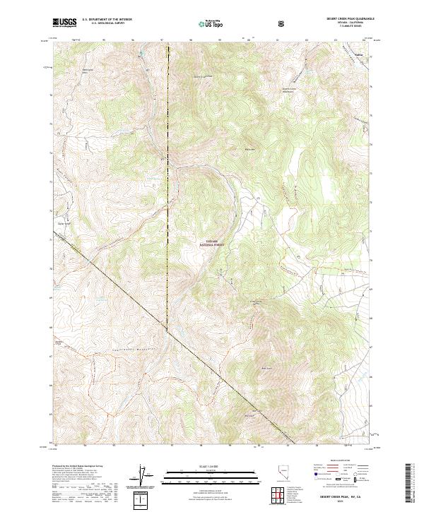 Desert Creek Peak topographic map thumbnail