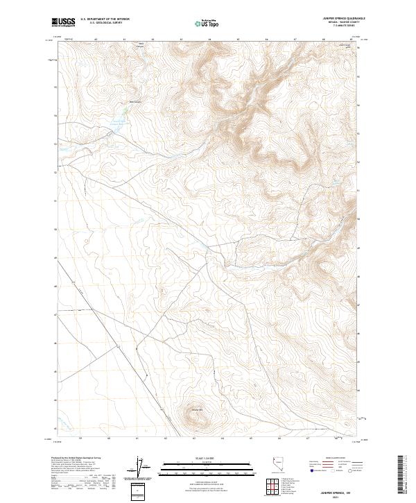 Juniper Springs 2021 topographic map thumbnail