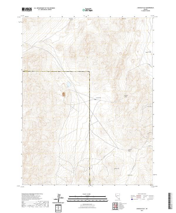 Lincoln Flat 2021 topographic map thumbnail