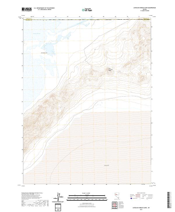 Lovelock Indian Caves topographic map thumbnail