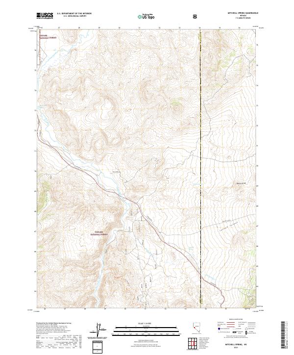 Mitchell Spring 2021 topographic map thumbnail