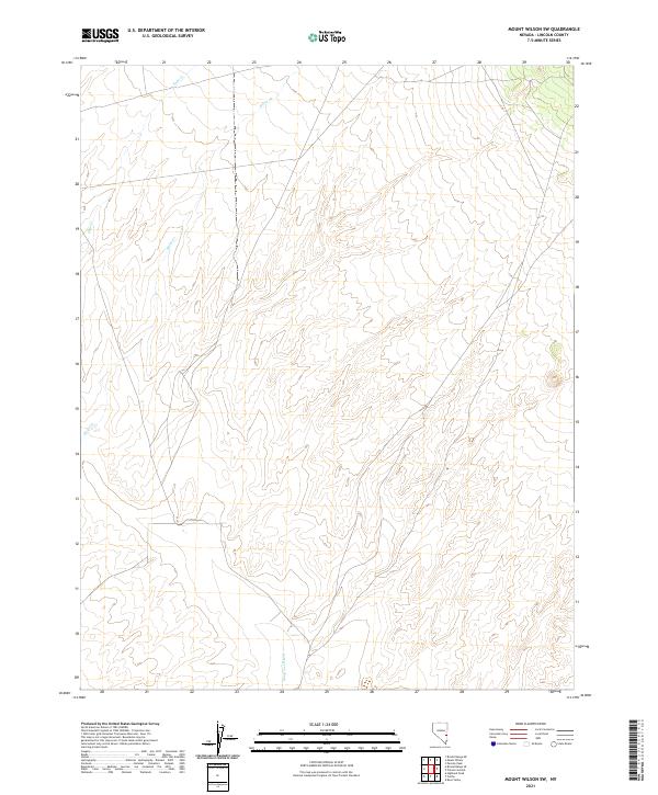 Mount Wilson SW 2021 topographic map thumbnail