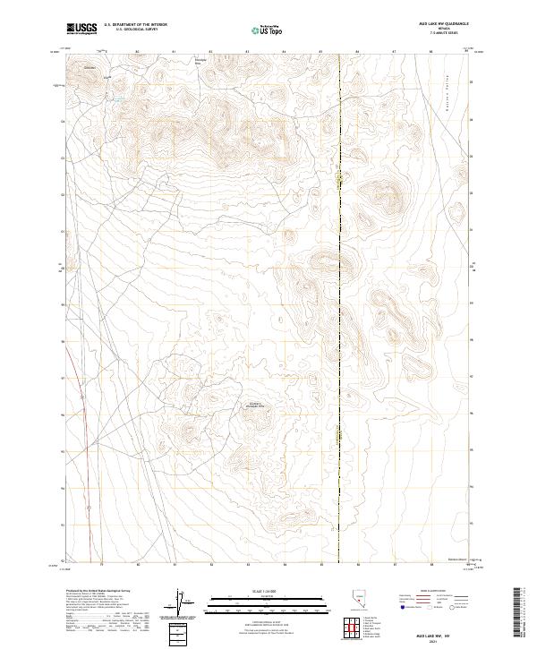 Mud Lake NW 2021 topographic map thumbnail