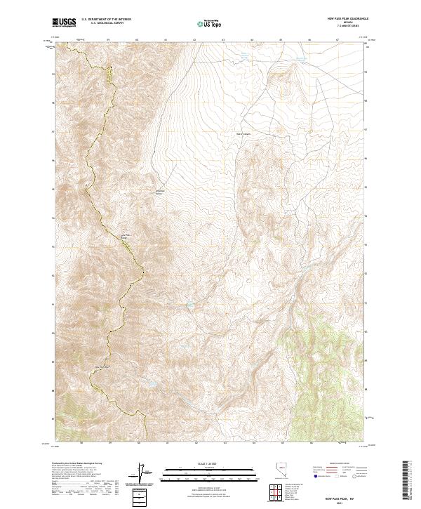 New Pass Peak 2021 topographic map thumbnail