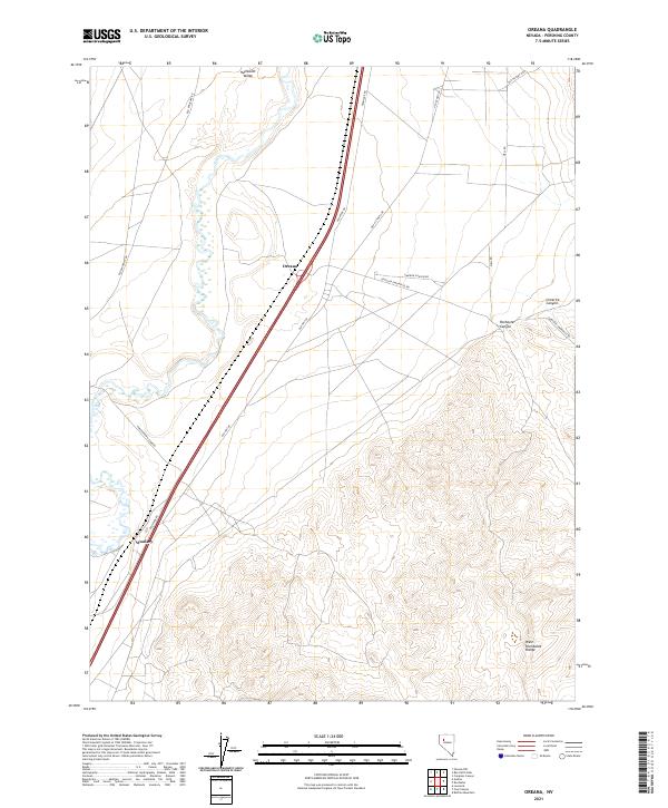 Oreana 2021 topographic map thumbnail