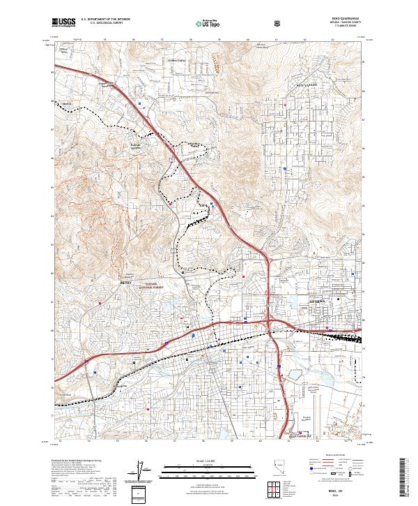 Reno 2021 topographic map thumbnail