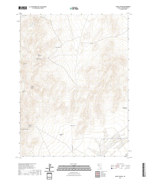 Rocky Canyon 2021 topographic map thumbnail
