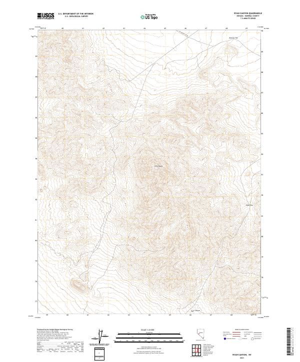 Ryan Canyon 2021 topographic map thumbnail