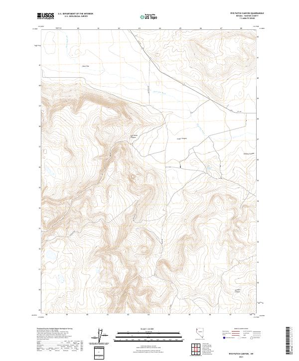 Rye Patch Canyon 2021 topographic map thumbnail