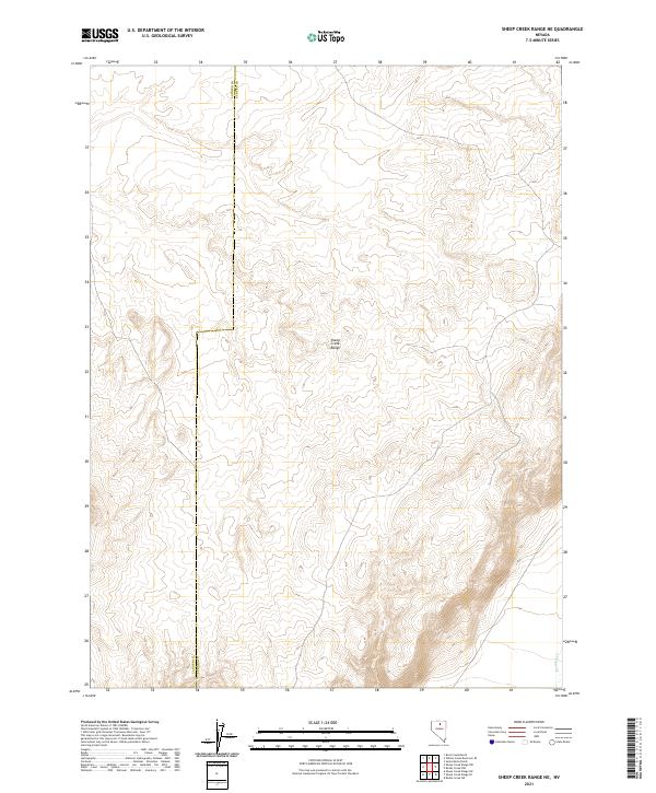 Sheep Creek Range NE topographic map thumbnail