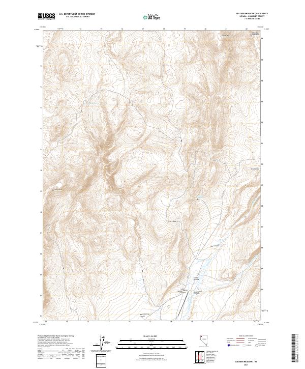 Soldier Meadow 2021 topographic map thumbnail