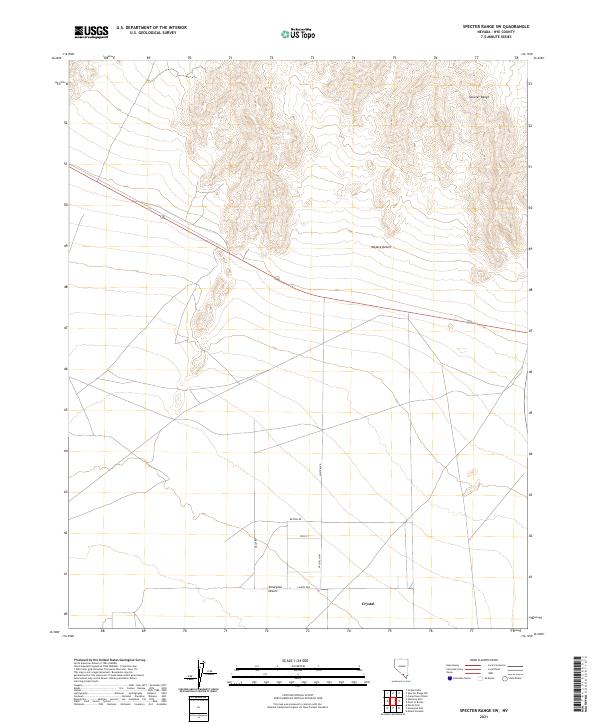 Specter Range SW topographic map thumbnail
