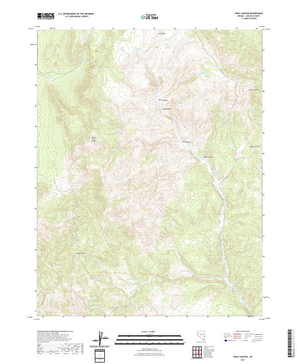 Trail Canyon 2021 topographic map thumbnail