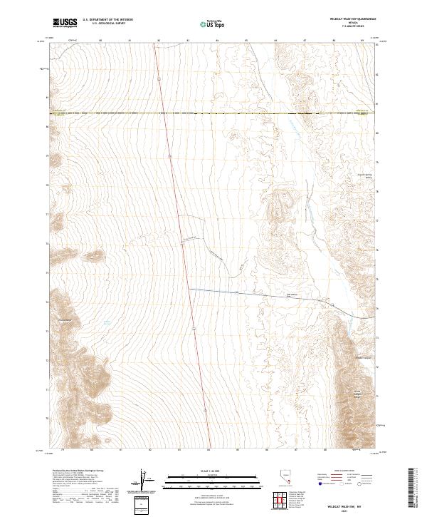 Wildcat Wash SW topographic map thumbnail